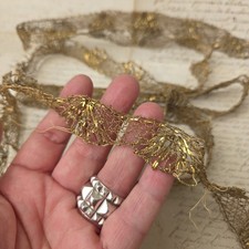 RUBAN GALON XVIIIè Fil d’Or Ancien 230 cm Cannetille French Galloon 18thC