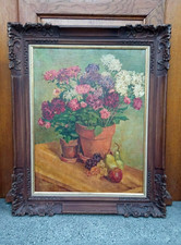 Superbe grande HST nature morte signée + superbe cadre Montparnasse !