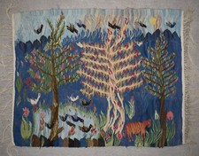 Tapisserie murale d'art populaire égyptien tissée à la main - tapis de décora...