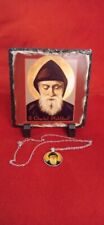Pierre ardoise Saint Charbel Makhlouf du Liban sur support Chrbal + carte cadeau