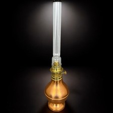 Ancienne lampe à pétrole Villedieu en cuivre vintage déco rétro authentique