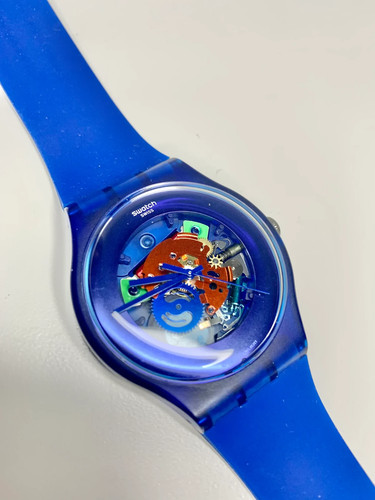 Montre swatch indigo lacquered - indigo,
