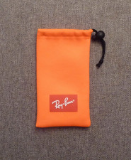 🌼 Pochette/ Etui à Lunettes en Tissu Orange- Ray Ban- Neuf