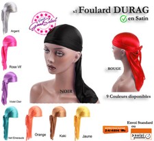 Foulard DURAG en Satin - Bandana Bandeau Turban Chapeau Coiffe - Unisexe
