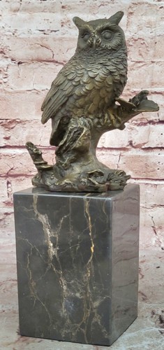 Sculpture hibou bronze - sculpture, en