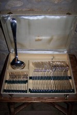 MENAGERE 37 COUVERTS ANCIENS EN METAL ARGENTE " ORFEVRERIE CODHOR "!!!