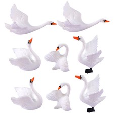 8 Pcs Cygne Miniature Statue
