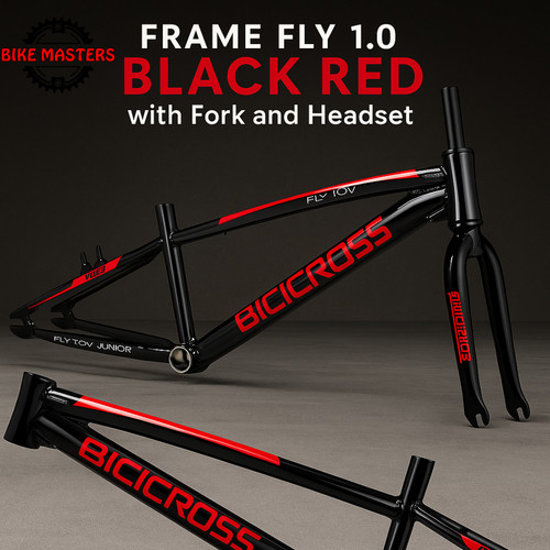 Bmx fly frame black red - bmx,