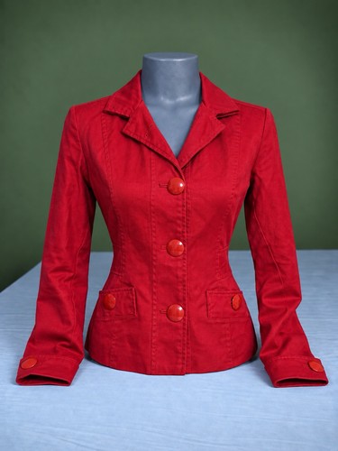 Veste rouge vintage - ,, coupe