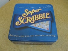 SUPER SCRABBLE Board Game Blue