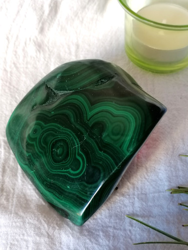 Malachite polie naturelle 304
