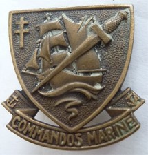 BREVET COMMANDO FUSILIER (taille fourragère) AB paris - Insigne Marine Nationale