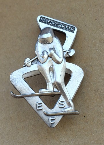 Insigne broche médaille ski - broche,