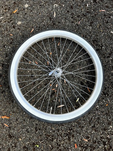 Roue vélo flanc - vélo, blanc"