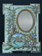 Ancien Grand Miroir Mosaïque