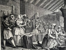 WILLIAM HOGARTH The Harlot s Progress pl.4 GRAVURE 1732