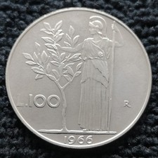 Italie – 1966  R – 100 lire grand module (N2436) TTB