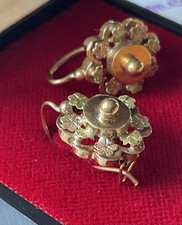 Boucles D’oreille Dormeuses Or À Fondre  18 Carats 1,39 Grs  Circa 1900