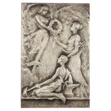 France plaquette "Allégorie de l'Effort" 1950 Arthus Bertrand bronze argenté