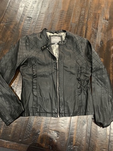 Vanity faux leather - leather, black