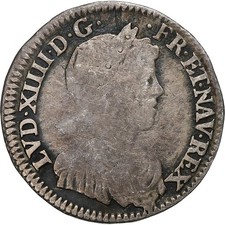 France, Louis XIV, 1/12 Ecu à