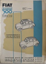 Manuel d'atelier FIAT 500 TIPO 110 catalogue pièces détachées de 03-1960 italien