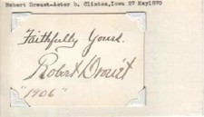 Robert Drouet Autographed Card