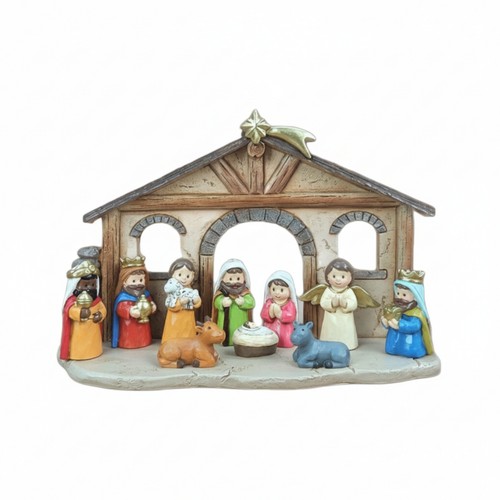 Crèche noël rustique - crèche, de