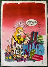 CARALI Dessin original Couleur Couverture PSIKOPAT Signée " Dim 22 * 31 Cm