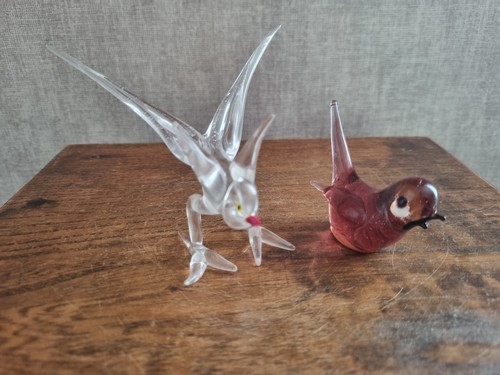 Oiseaux verre vintage - verre,