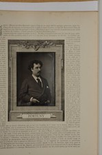 Tirage original photographie portrait Mariano Jose Fortuny peintre espagnol