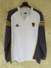 Maillot rugby ASM CLERMONT AUVERGNE shirt ADIDAS vintage blanc coton L