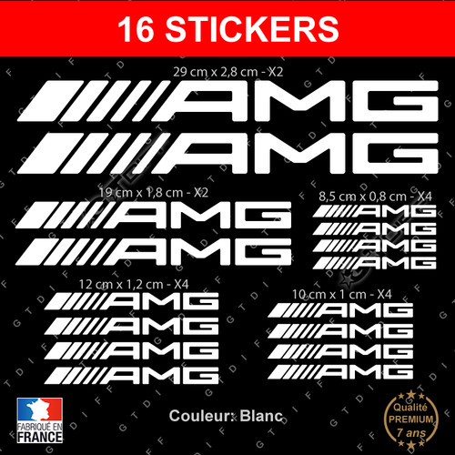 Stickers amg blanc - stickers,