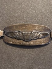 militaria Gourmette USAAF Pilote us en Or Et Argent ww2
