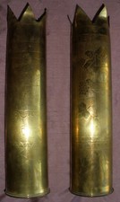 2 vases douille d' obus