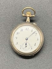 Ancienne Petite Montre Gousset Poche Col Argent Mecanique Old Watch Vintage
