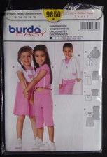 § patron BURDA 9850 coordonnées fillette tailles 3 4 5 6 7