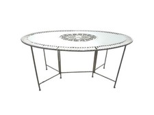 Table de jardin  pliant en fer patiné 