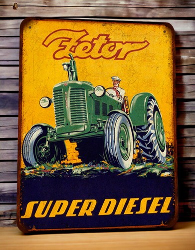 Plaque métal tracteur zetor - tracteur,