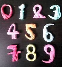 Lot de 10 chiffres en latex  Pour activités diverses en milieu scolaire