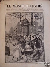 LE MONDE ILLUSTRE 1895 N°1979  PARIS PITTORESQUE -  LE MARDI- GRAS- LES CONFETTI