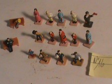 lot 16 personnages HO PREISER/PERSONNAGES AVEC PIEDS +2 BANCS/ OCC