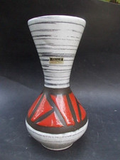 Céramique SCHEURICH WEST GERMANY 1960 fat lava design rouge vif sang boeuf rare