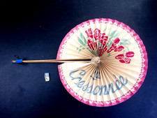 Lot de 5 Eventails publicitaires La Cressonnée Absinthe anis