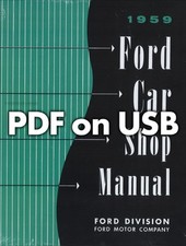 1959 Ford Voiture Atelier Manuel Pdf Sur USB Réparation Service Galaxie Fairlane