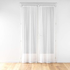 Paire de Voilages Maille "Odilia" 70x240cm Blanc