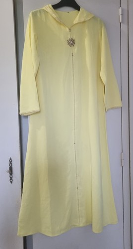 Djellaba fille jaune clair - djellaba,