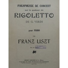 LISZT Franz Paraphrase de