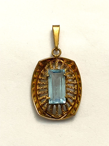 Ancien pendentif plaqué or - ancien,
