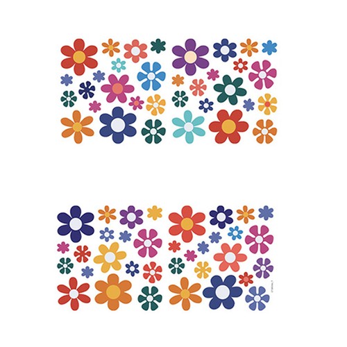 Pcs stickers muraux fleur - 4,